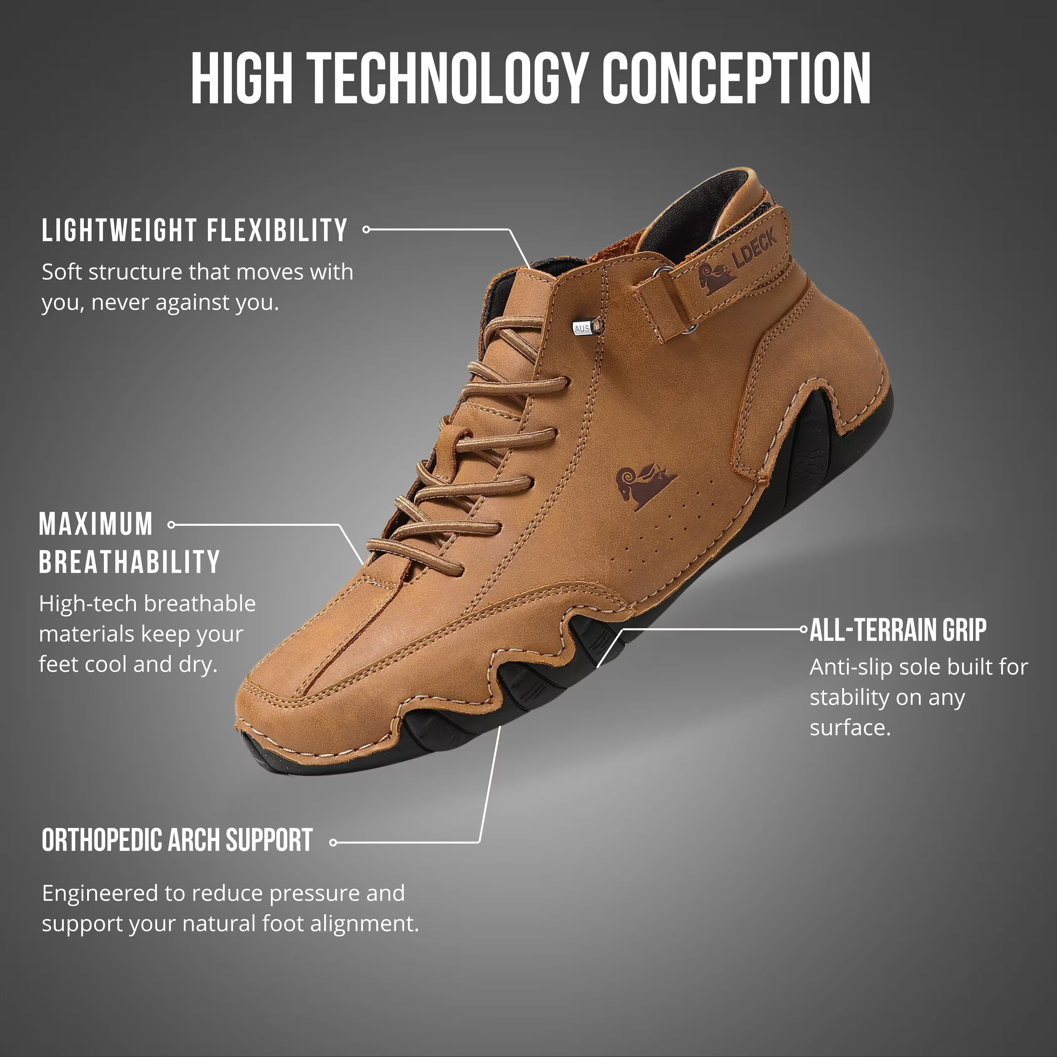 Arthur™ - Waterproof and Breathable Orthopedic Shoes