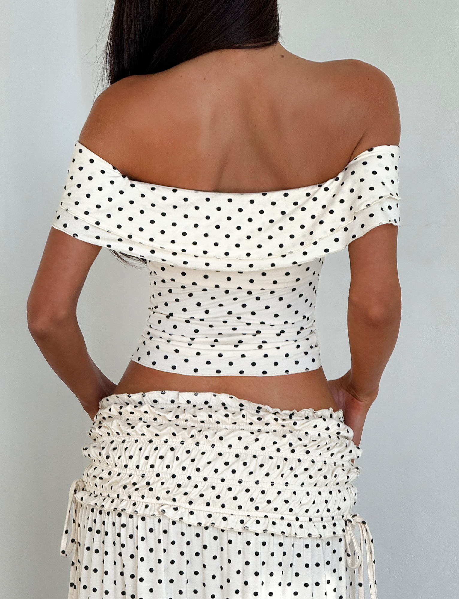 Polka Dot Maxi Set - CREAM DOT