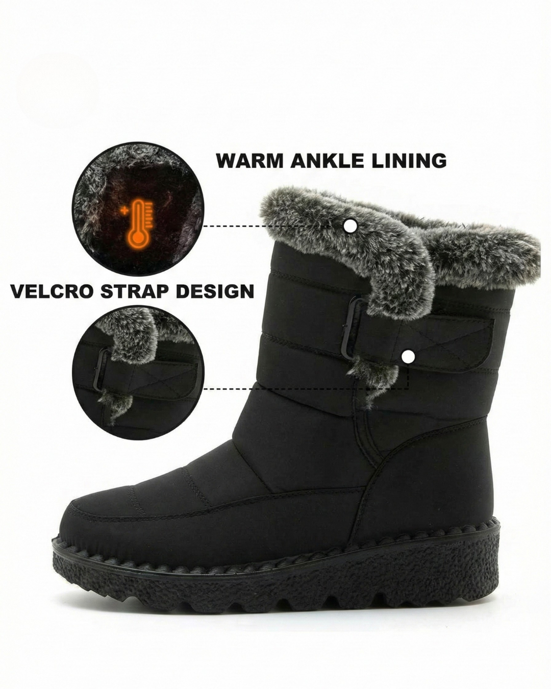 Thermal Boots | Warm Lined, Anti-Slip & Water-Resistant