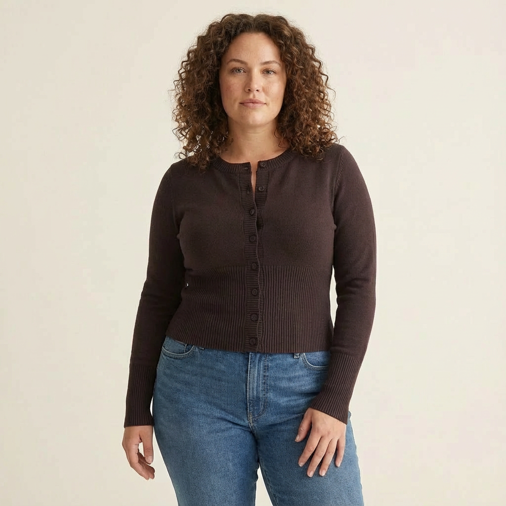 Ribbed Waist Cardigan