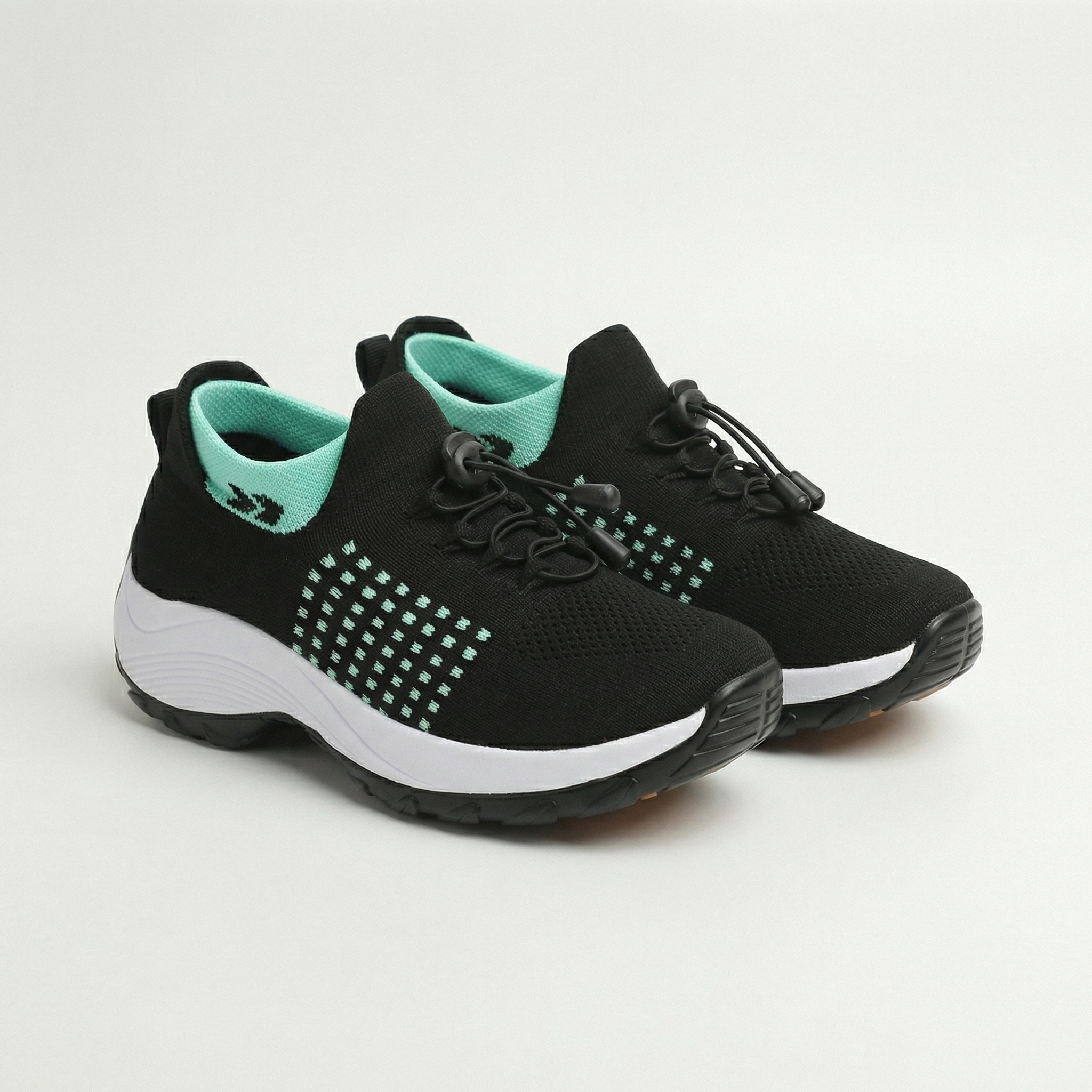 Ambulo Orthopedic Knit Shoes – Green Black
