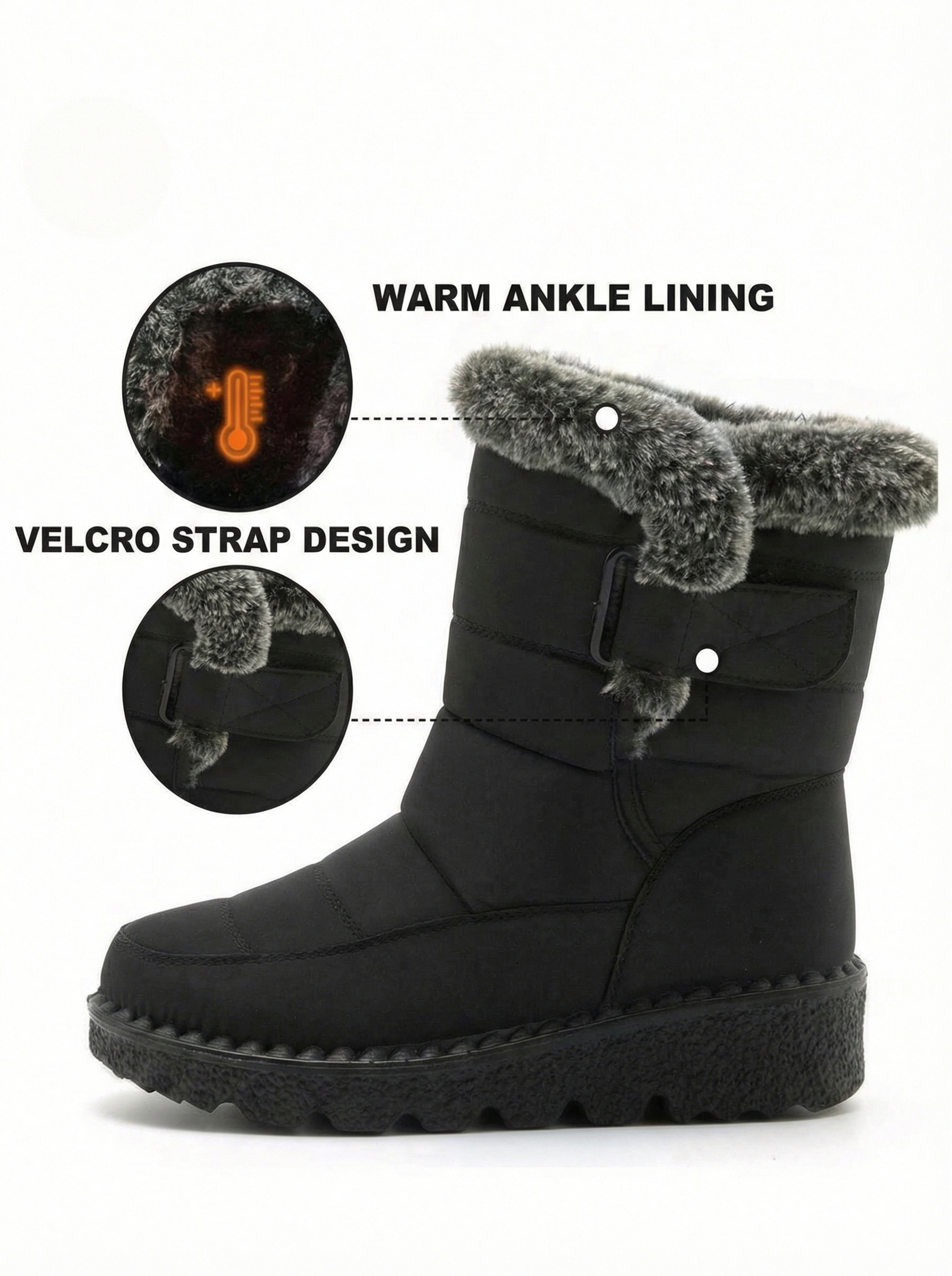 Thermal Boots | Warm Lined, Anti-Slip & Water-Resistant