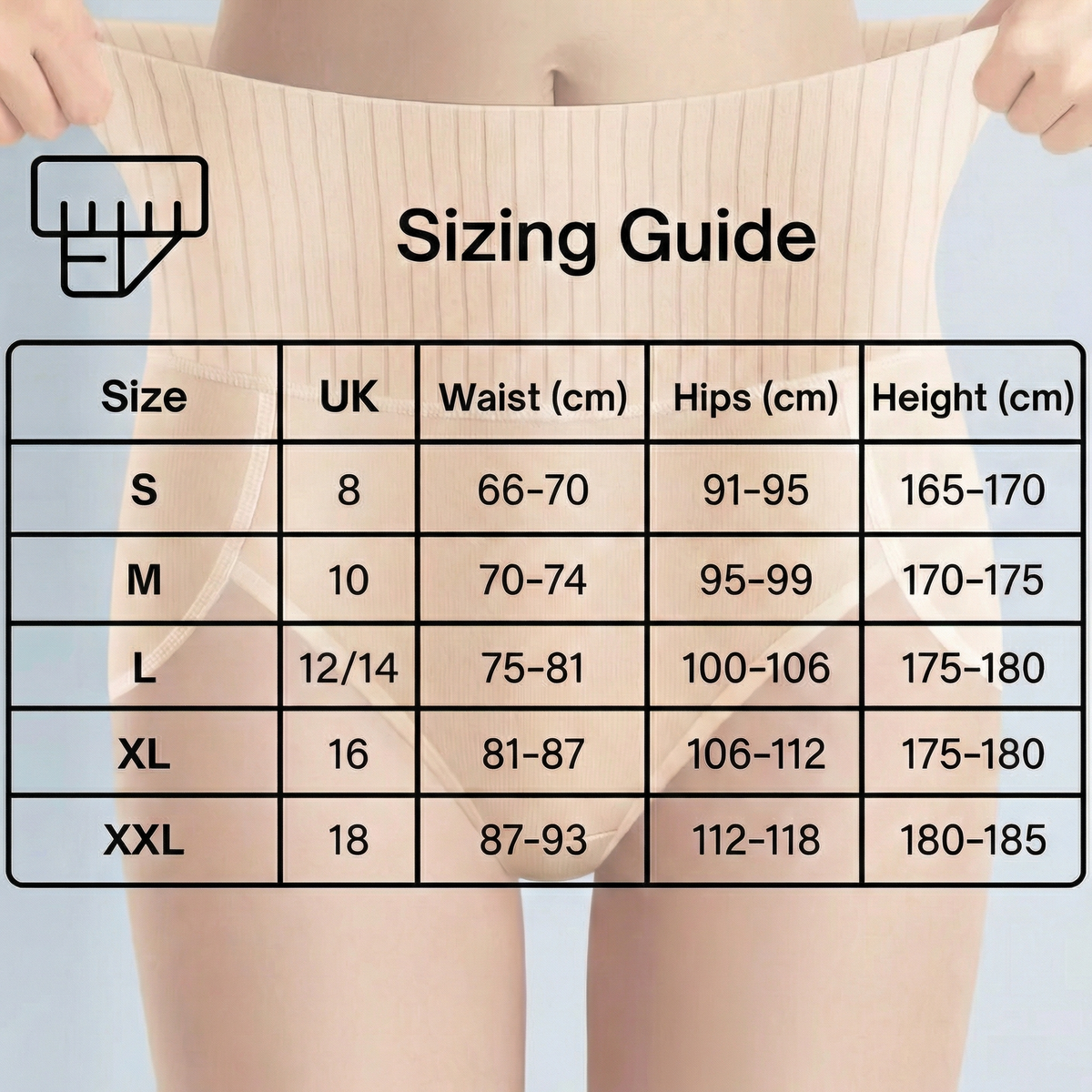 Comfora™ | 6-Pack Breathable, Comfortable High-Waisted Underwear with Tummy Support