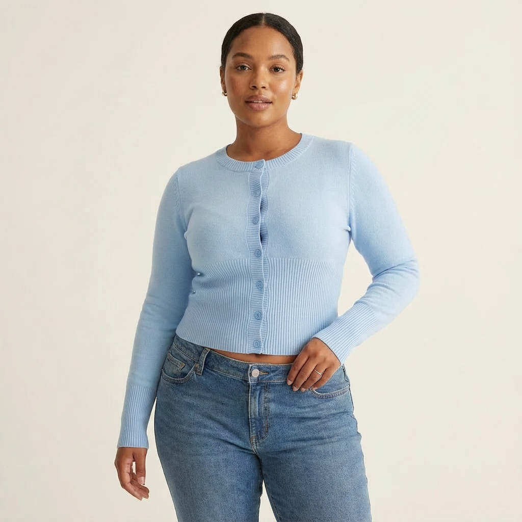 Ribbed Waist Cardigan