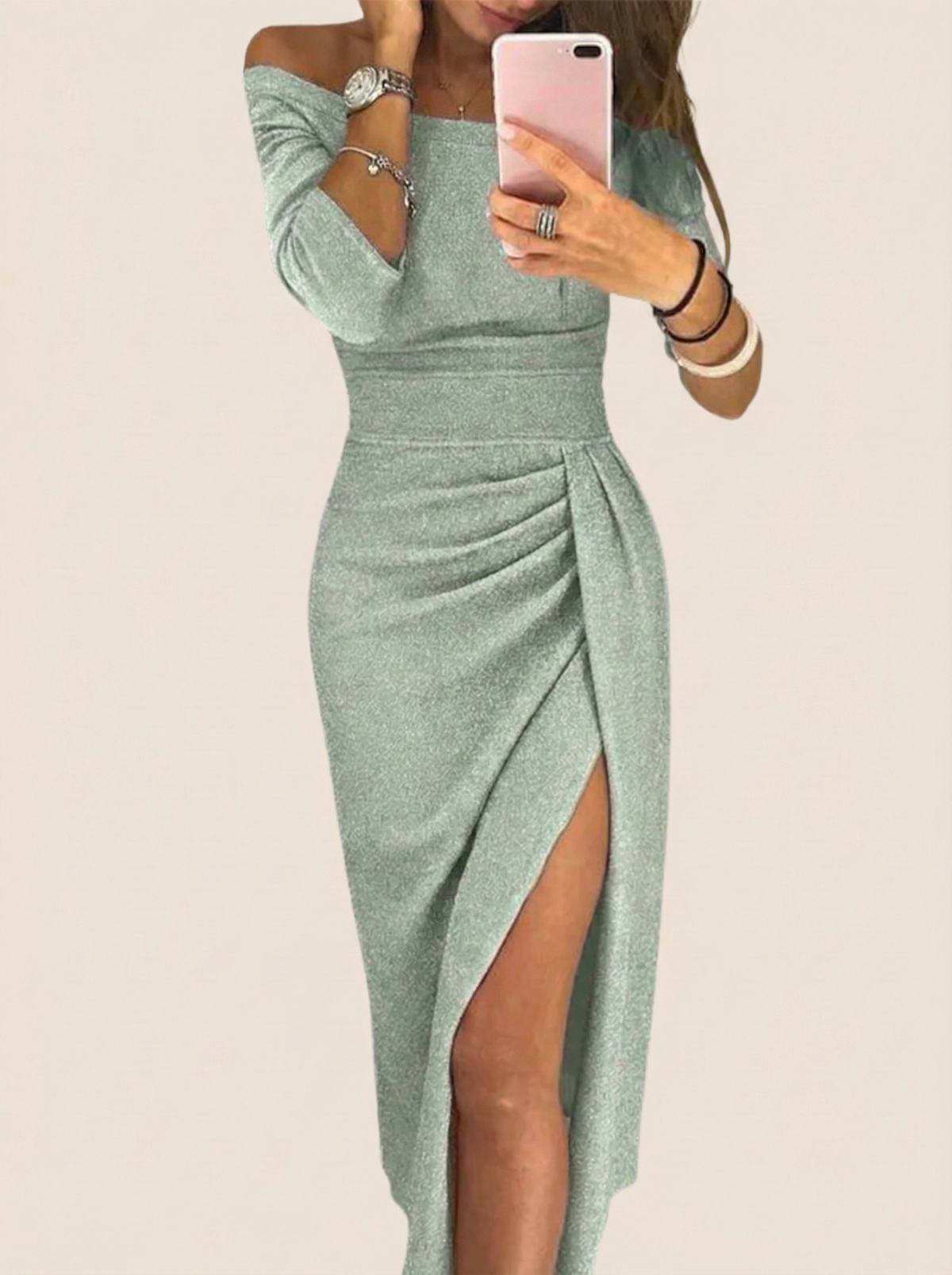 Isabeau | Chic Halter Maxi Dress with a Graceful, Flowing Fit