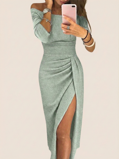 Isabeau | Chic Halter Maxi Dress with a Graceful, Flowing Fit