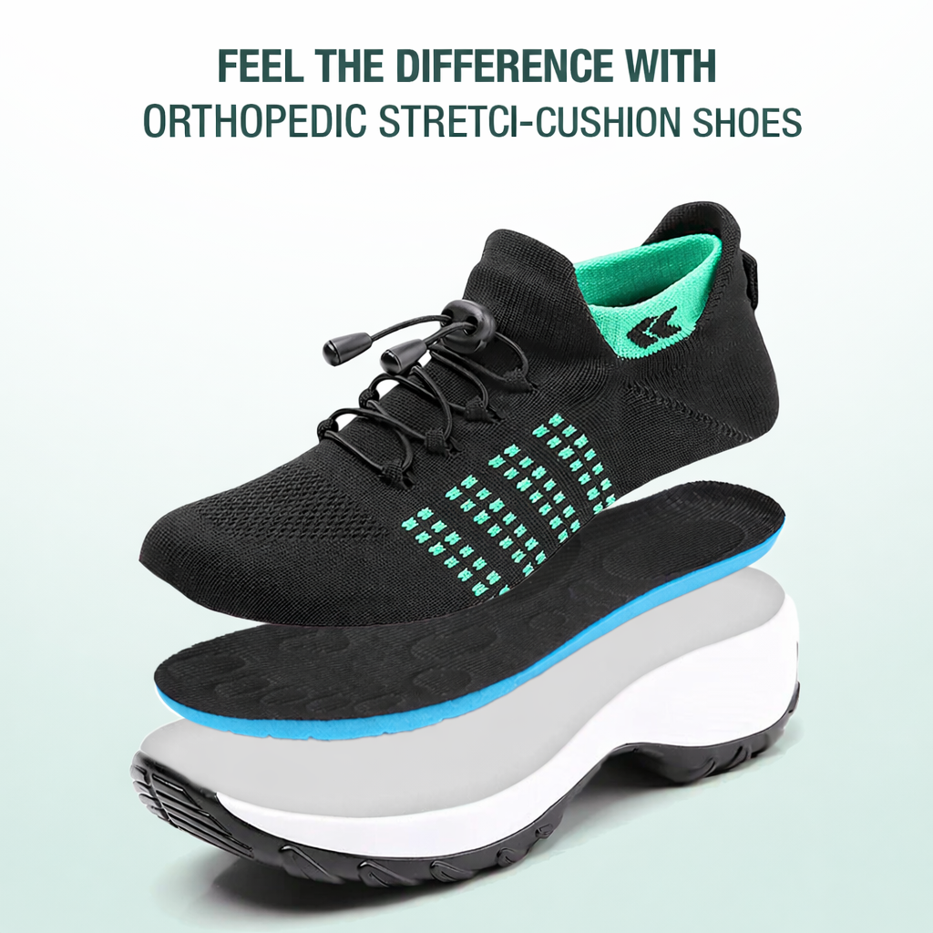 Ambulo Orthopedic Knit Shoes – Green Black