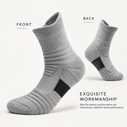 StrideGuard Cushioned Performance Crew Socks