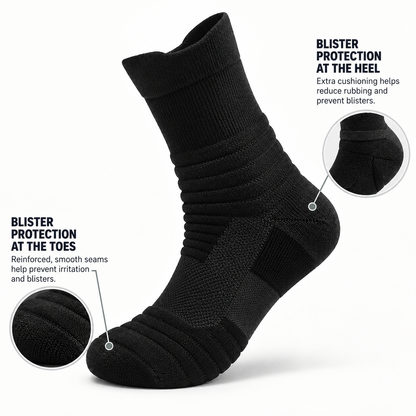 StrideGuard Cushioned Performance Crew Socks