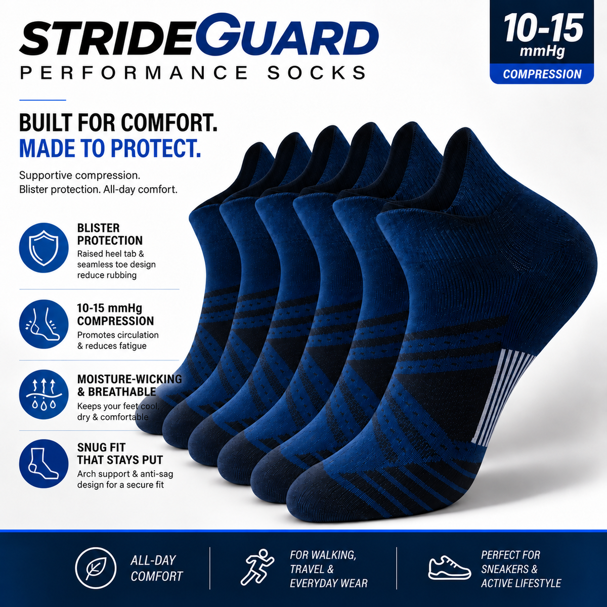 StrideGuard Everyday Performance Socks