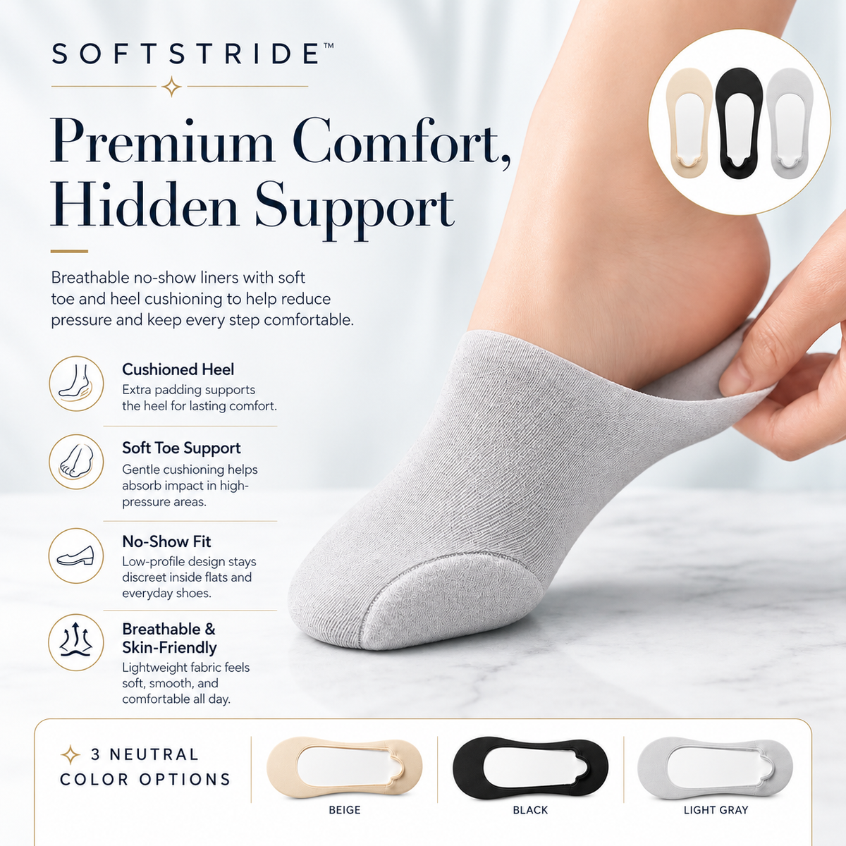 SoftStride™ Invisible Comfort Liners