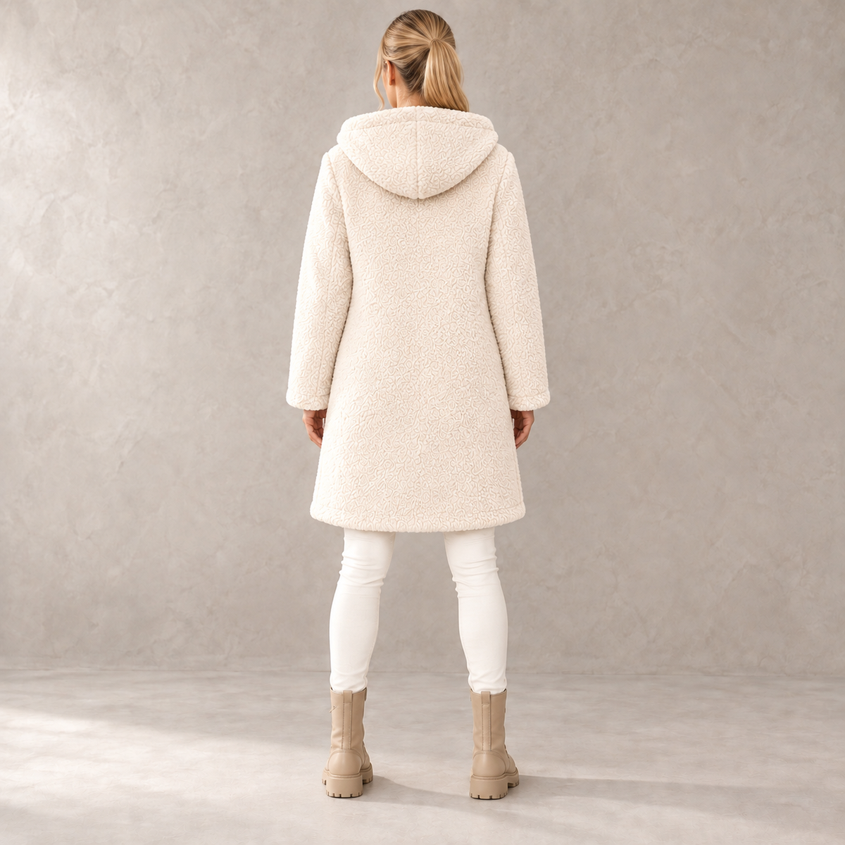 CozyLuxe Hooded Teddy Coat