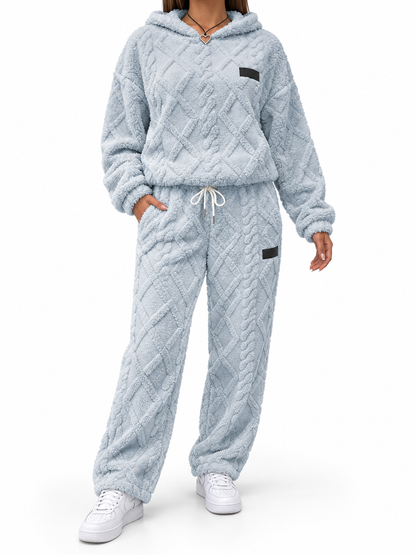 CuddleWeave Plush Hoodie Set