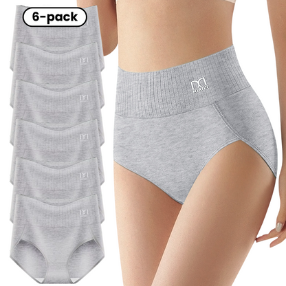 Comfora™ | 6-Pack Breathable, Comfortable High-Waisted Underwear with Tummy Support