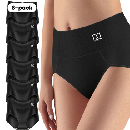 Comfora™ | 6-Pack Breathable, Comfortable High-Waisted Underwear with Tummy Support