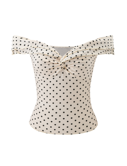 Polka Dot Maxi Set - CREAM DOT