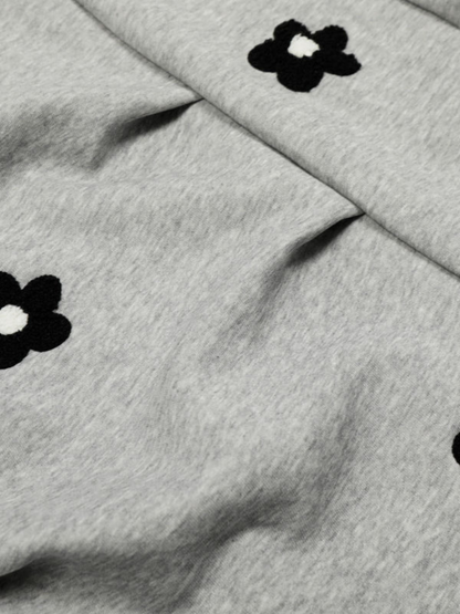Embroidered Bloom Barrel Sweatpants