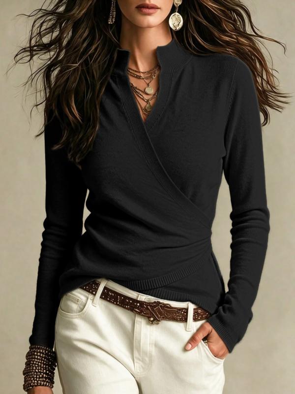 EllaWrap Crossover Knit Sweater