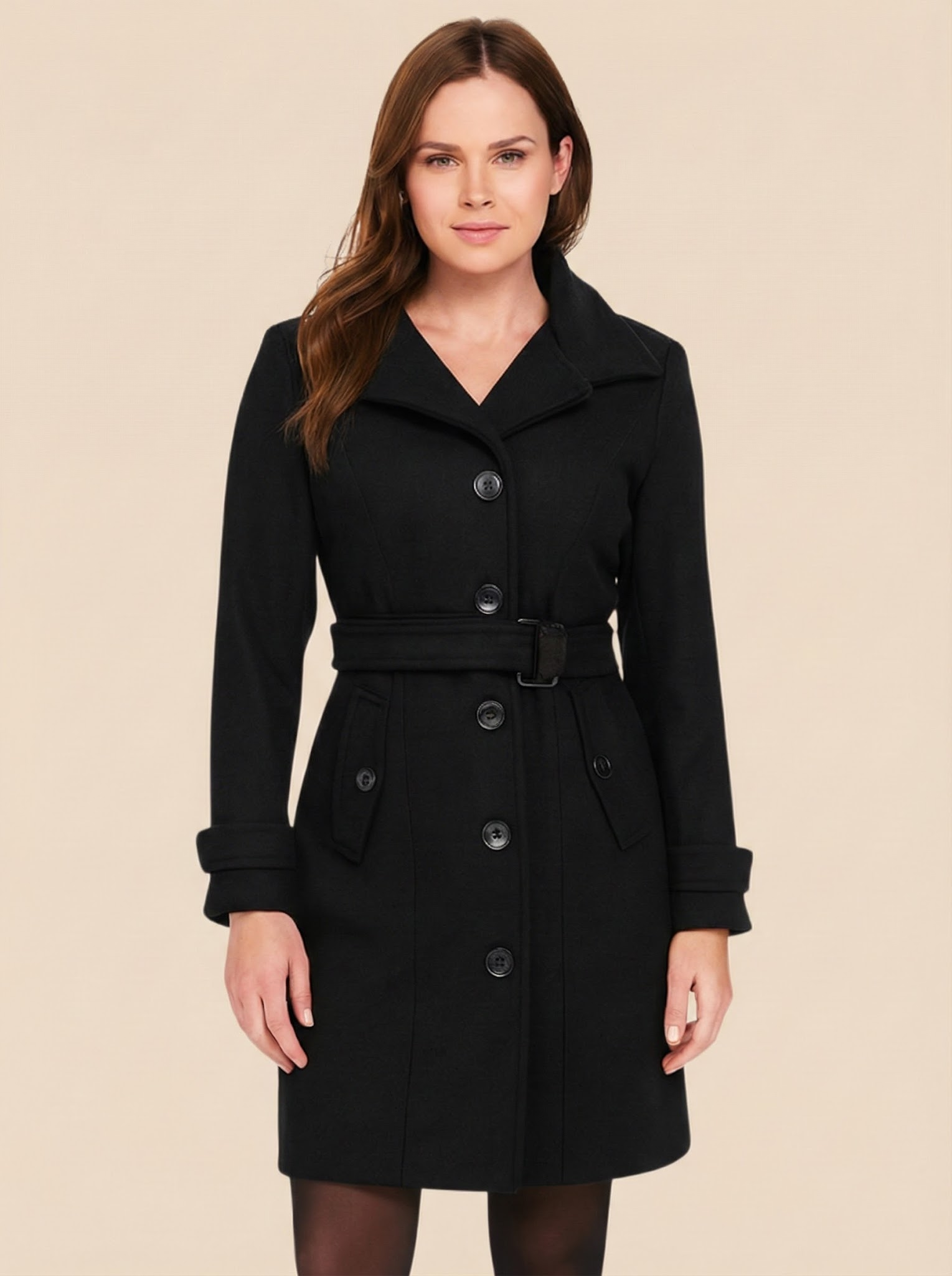 Thalia | Women's Single-Breasted Long Coat