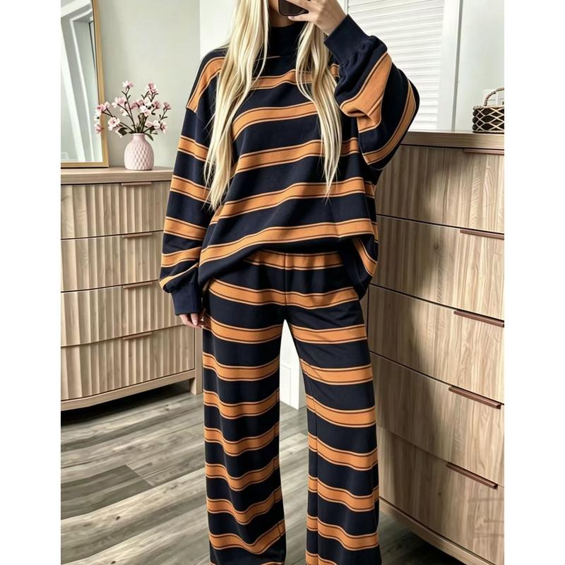Soft Striped Lounge Set