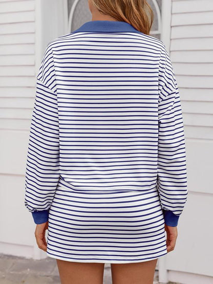 Harbor Stripe Skort Lounge Set
