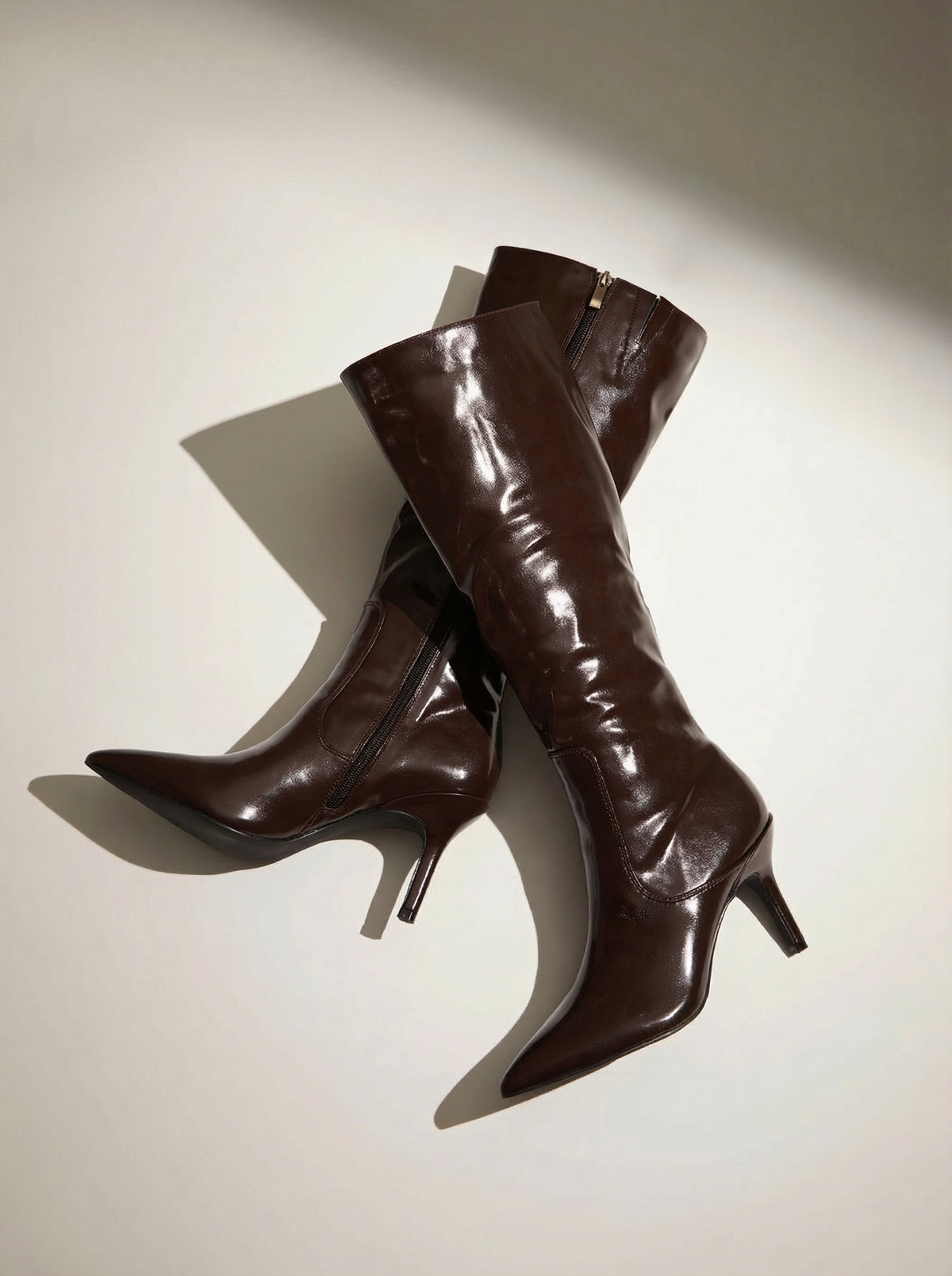 Pointed Toe Stiletto Knee High Boots