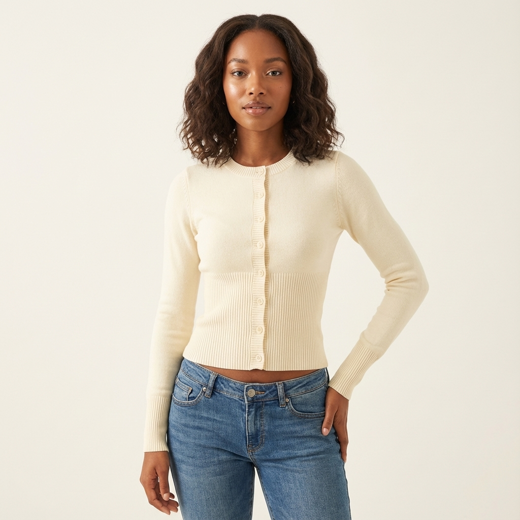 Ribbed Waist Cardigan