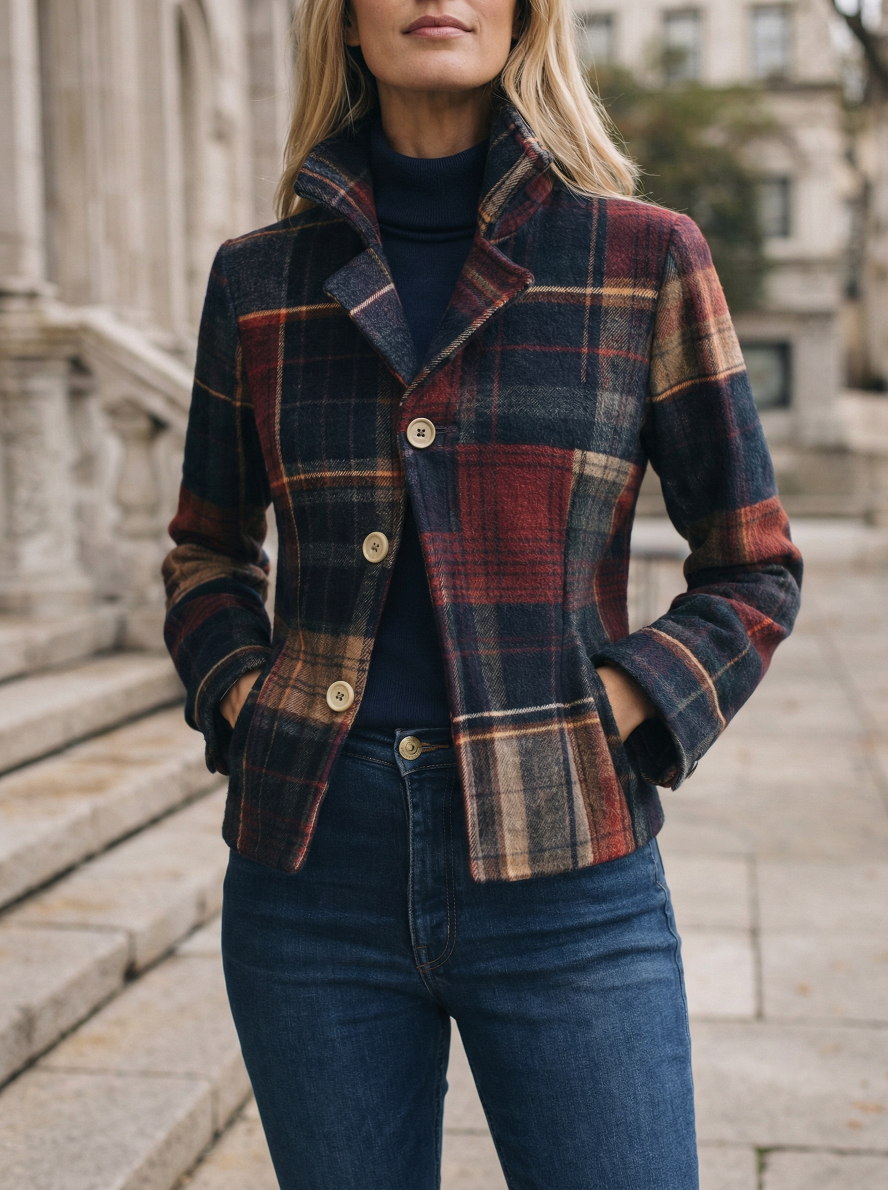 Natalie™ | Royal Check Tailored Jacket