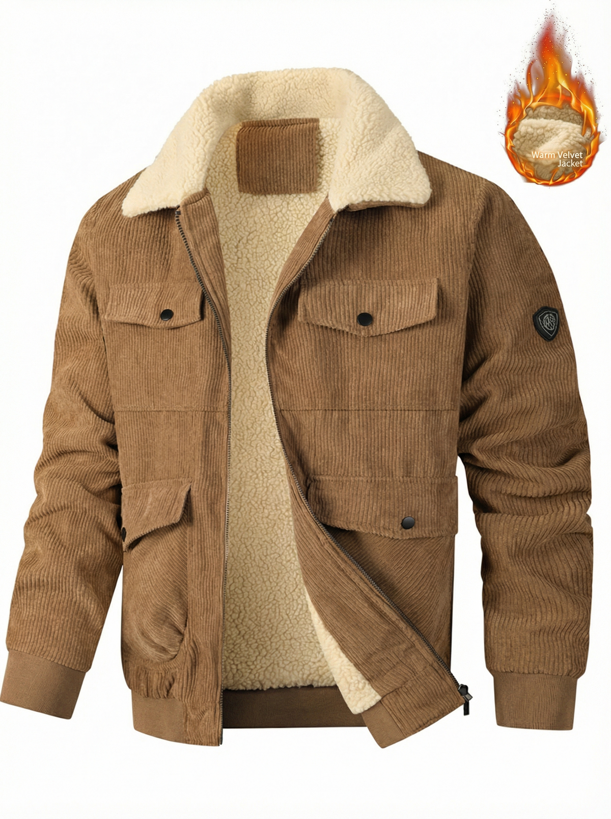 Fleece-Lined Corduroy Jacket
