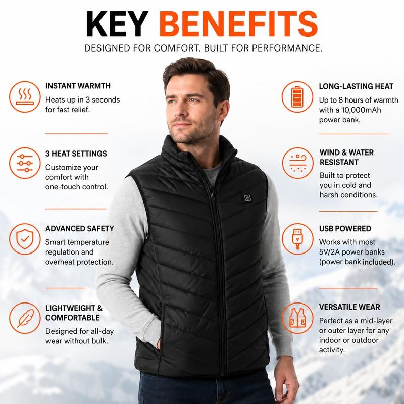 HeatHaven Unisex Rechargeable Heated Vest