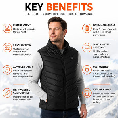 HeatHaven Unisex Rechargeable Heated Vest