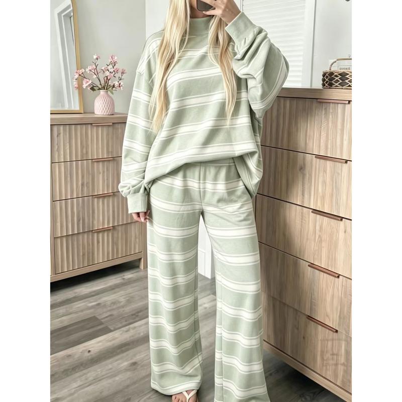Soft Striped Lounge Set