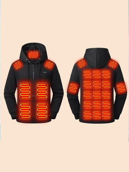 HeatHaven Heated Zip-Up Hoodie