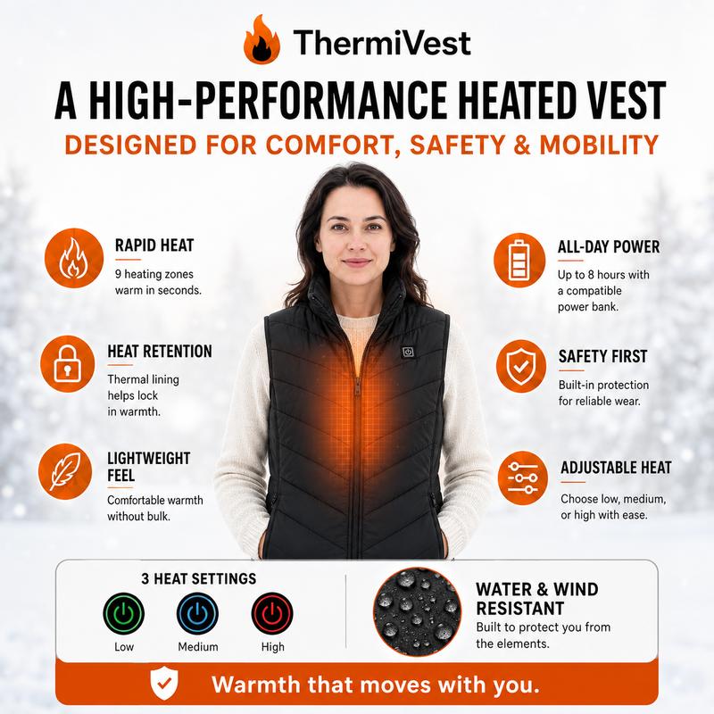 HeatHaven Unisex Rechargeable Heated Vest