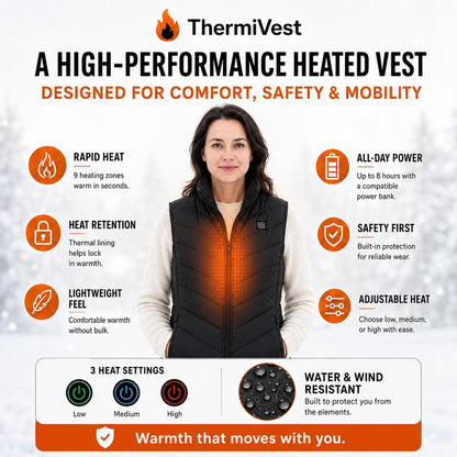 HeatHaven Unisex Rechargeable Heated Vest
