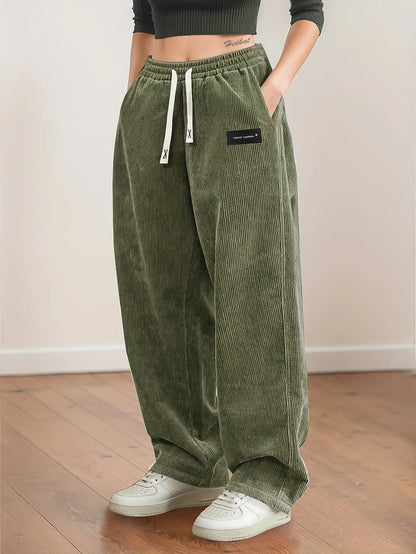 Eva Straight Leg Corduroy Trousers