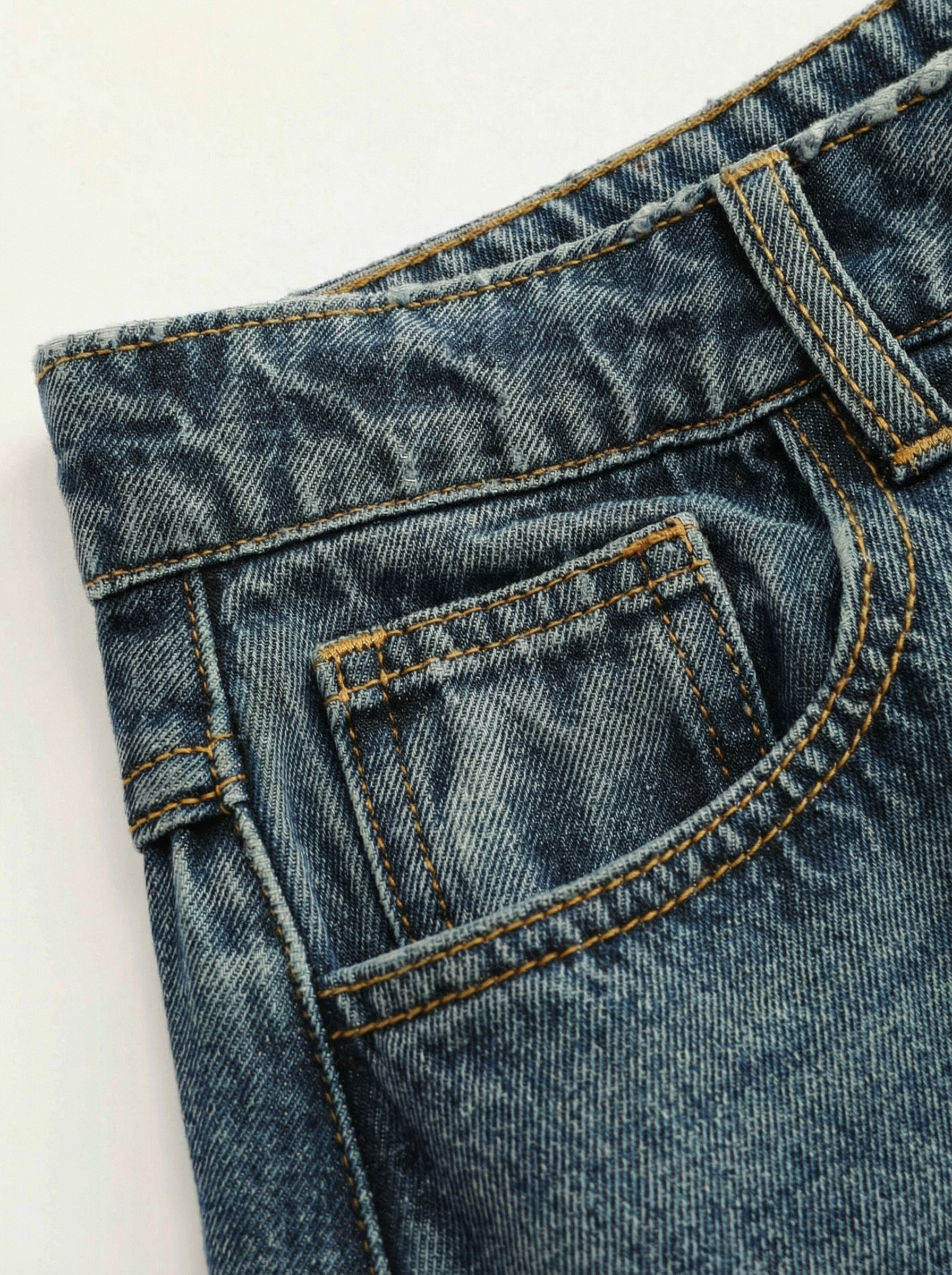 Denim Mid Waist Solid Pocket Maxi Skirt