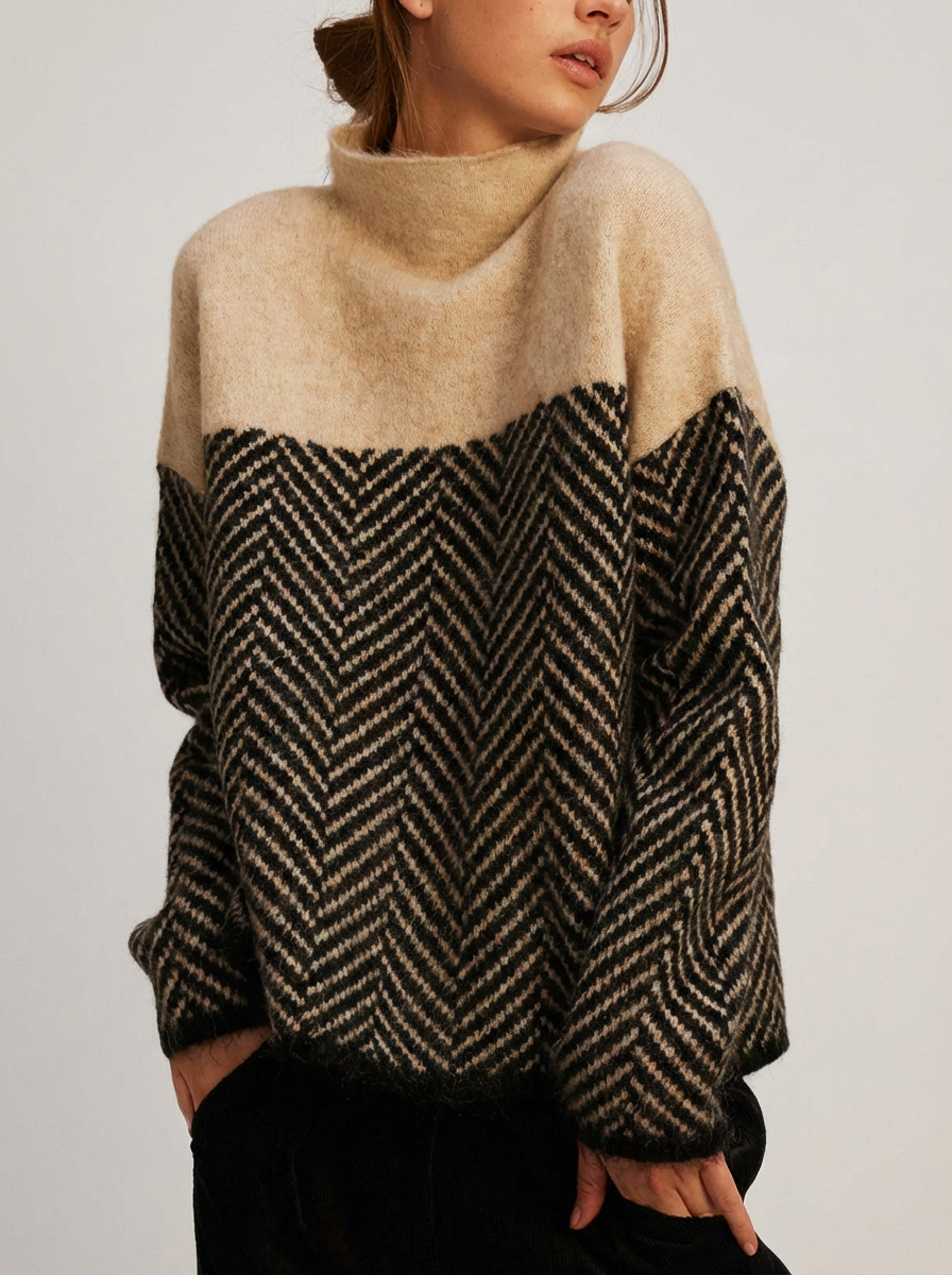 Herringbone Knit Sweater