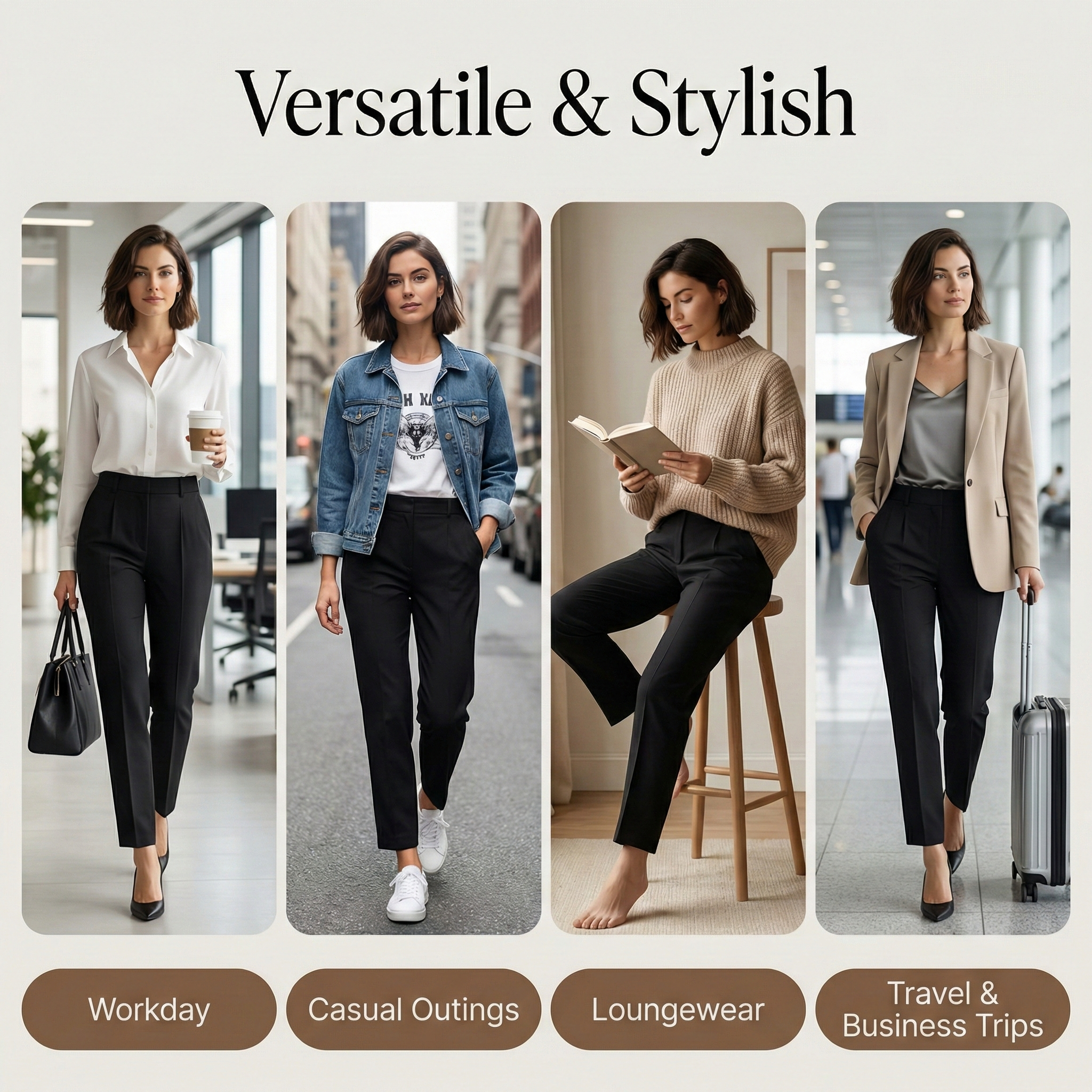 Women’s high-waisted suit trousers