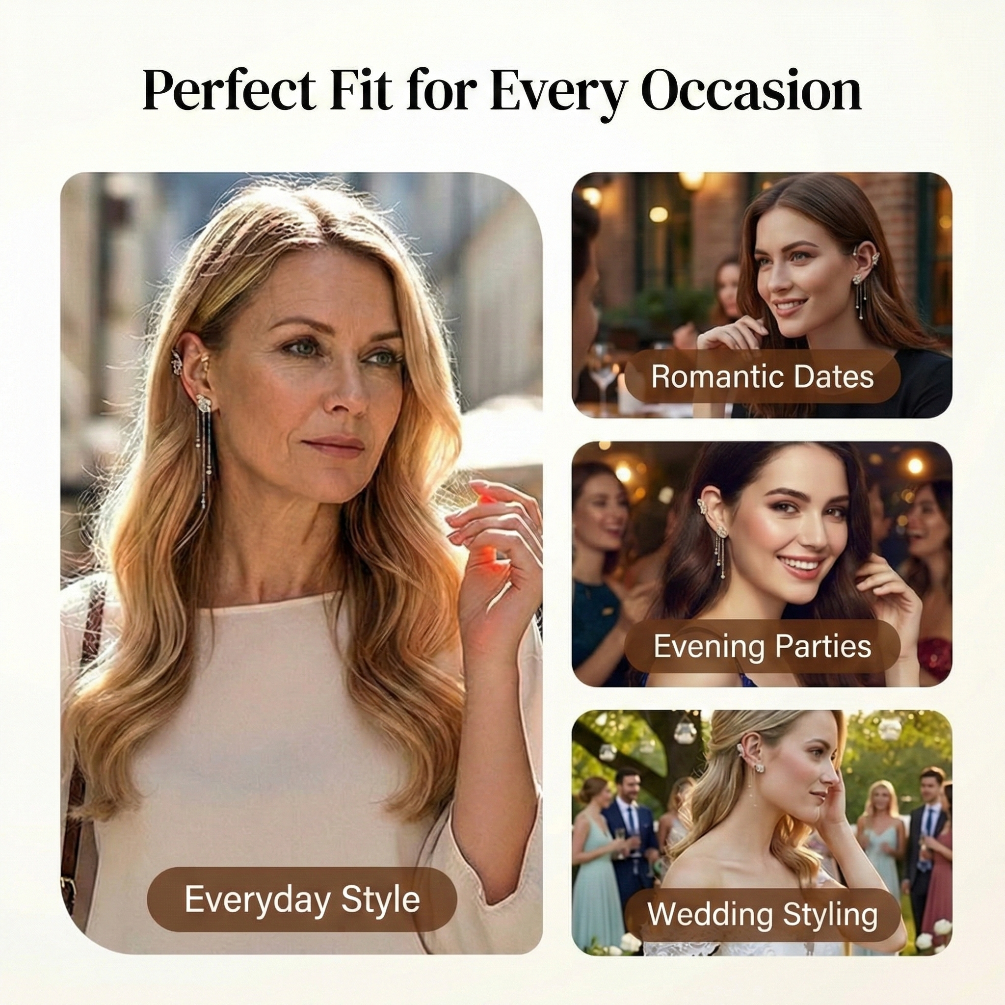 Wendy | Elegant Dangling Butterfly Clip Earrings