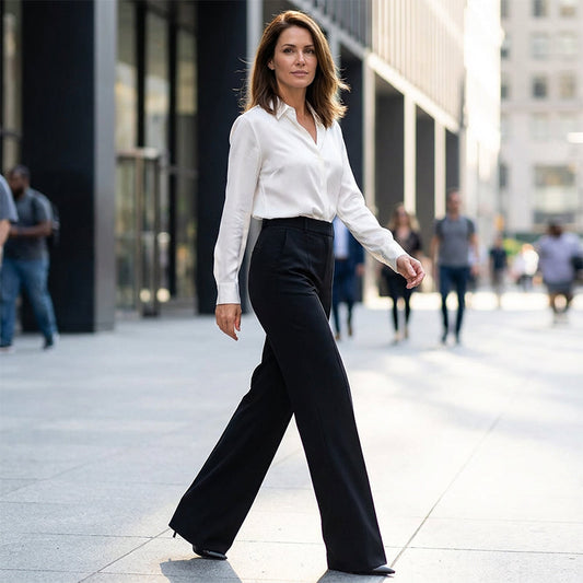 Women’s high-waisted suit trousers