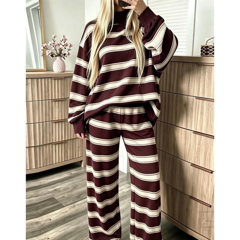 Soft Striped Lounge Set